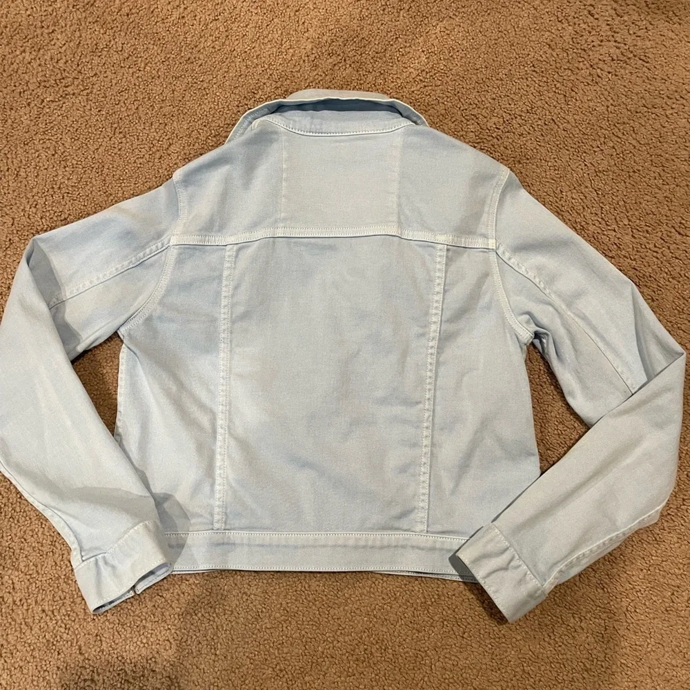 MICHAEL KORS Women's Sky Blue Denim Tucker Jacket-Light Wash